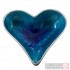 Azeti Aluminium Small Heart-Shaped Dish with Brushed Turquoise Enamel Finish.