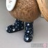Baby Emperor Penguin in Navy Blue Night Sky Welly Boots