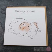 Birthday Card in the Pet Range - Sue the Guinea Pig