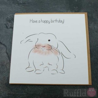 Birthday Card in the Pet Range - Angelina the Rabbit