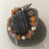 Bracelet - Handcrafted - Orange and Pearl Design