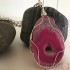 Gemstone Handcrafted Bright Pink Agate Pendant