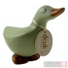 Duckling in Pastel Green with Closed Beak