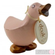 Duckling in Pastel Pink with Open Beak