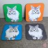 Cat Coasters - Maine Coon Design