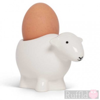 Sheep Egg Cup in White