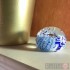 Paperweight - Salsa Collection - Round Glass in Blue  Design