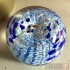 Paperweight - Salsa Collection - Round Glass in Blue  Design