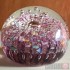 Paperweight - Salsa Collection - Round Glass in Pink Bubbly Design