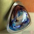 Glass Pebble - Salsa Collection - Blue and Caramel Design