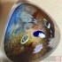 Glass Pebble - Salsa Collection -  Brown and Blue Design