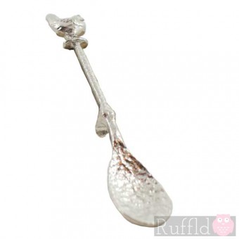 Pewter Hand Crafted Jam Spoon with Chicken on Handle
