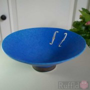 Porcelain Musical Slit  Bowl in Blue by Richard Baxter