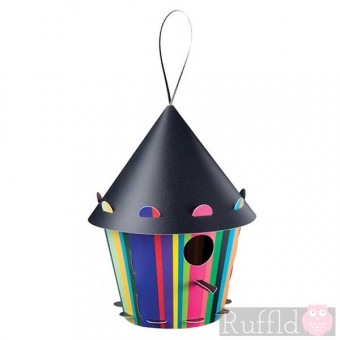 Recyclable Bird House - Cone Stripes