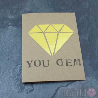 Card - Gold "You Gem"
