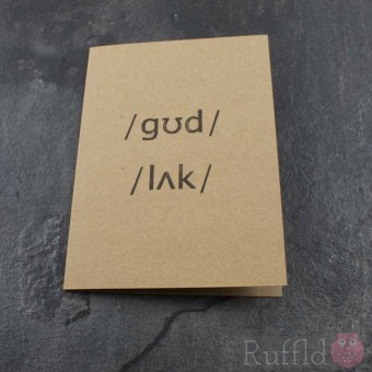 Card - Good Luck (International Phonetic Alphabet)