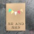 Card - "Mr and Mrs" - Colourful Bunting