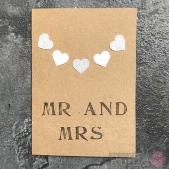 Card - "Mr and Mrs" - Hearts