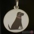 Dog ID Tag with Chocolate Labrador Design by Sweet William