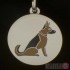 Dog ID Tag with German Shepherd Design by Sweet William