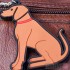 Dog Key Ring - Vizsla Design