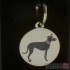 Dog ID Tag with Lurcher Design by Sweet William