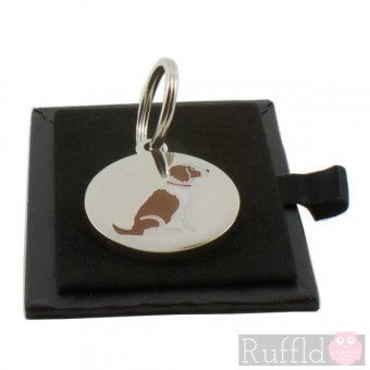 Dog ID Tag with Springer Spaniel Design by Sweet William