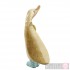 Wooden Duckling in Pale Blue Spotty Welly Boots with Closed Beak