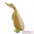 Wooden Duckling in Pale Green Spotty Welly Boots with Closed Beak